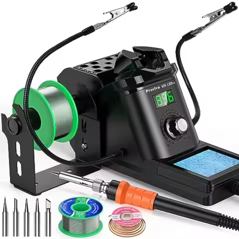 926 III 130W MAX Digital Soldering Station with Auto Sleep and Calibration Complete Kit Includes 5 T