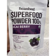 Superfood Powder 100% Acai Berry ( Beanbag Brand ) 100 G. ผงอาซาอิ เบอร์รี่ออร์แกนิค ตรา บีนแบ็ก