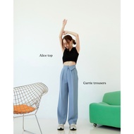 Riley.apparels - Alice polo knit crop top