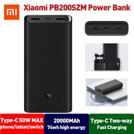SG STOCK - Xiaomi Powerbank 50W PB200SZM 20000mAh Laptop Chargeable USB Type C A 3 Output Fast Charge Mobile Phone