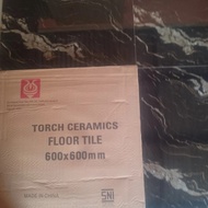 torch granit 60x60 glossy motif black marmer polis
