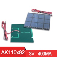 AK110 * 92 3โวลต์400MA พลังงานแสงอาทิตย์กาววางแผ่นที่มี1เมตรสายการผลิตไฟฟ้าคณะกรรมการ DIY ระบบพลังงานแสงอาทิตย์เซลล์ B-Attery ชาร์จ