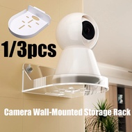 1/3pcs Clear Plastic Wall Mounted Storage Holders Surveillance Camera Shelf Strong Load Bearing Support in Home  Bathroom Living Room