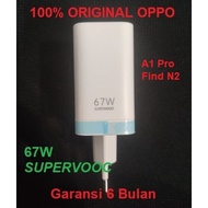 Original Oppo A1 Pro Find N2 67W SuperVOOC Charger Adapter