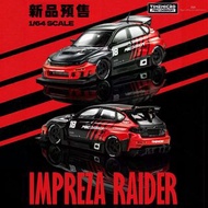 [訂購] 1∶64 車模 紅黑 SUBARU IMPREZA WRX STI RAIDER 合金汽車模型