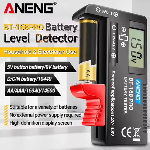 ANENG BT-168 /BT-168D/ BT-168 PRO Pointer/Digital Display Battery Tester Universal Volt Battery Test