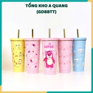 LOTSO BEAR BOTTLE 750ML Thermal Cup 750ML Cartoon Pattern Free 3 accessories. Thermal cup-MA: COCGUN