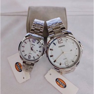 ✳♂Fossil Quartz watch time with date for Men &amp; Women Stainless steel Water resistant Non-Fade