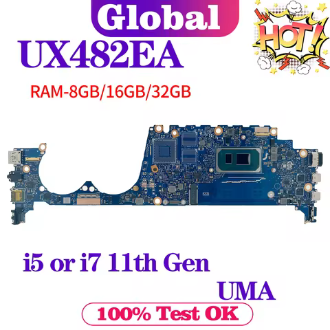 KEFU UX482EG Mainboard For ASUS UX482EA UX482EGR UX482EAR UX482E BE482E BX482E Laptop Motherboard i5