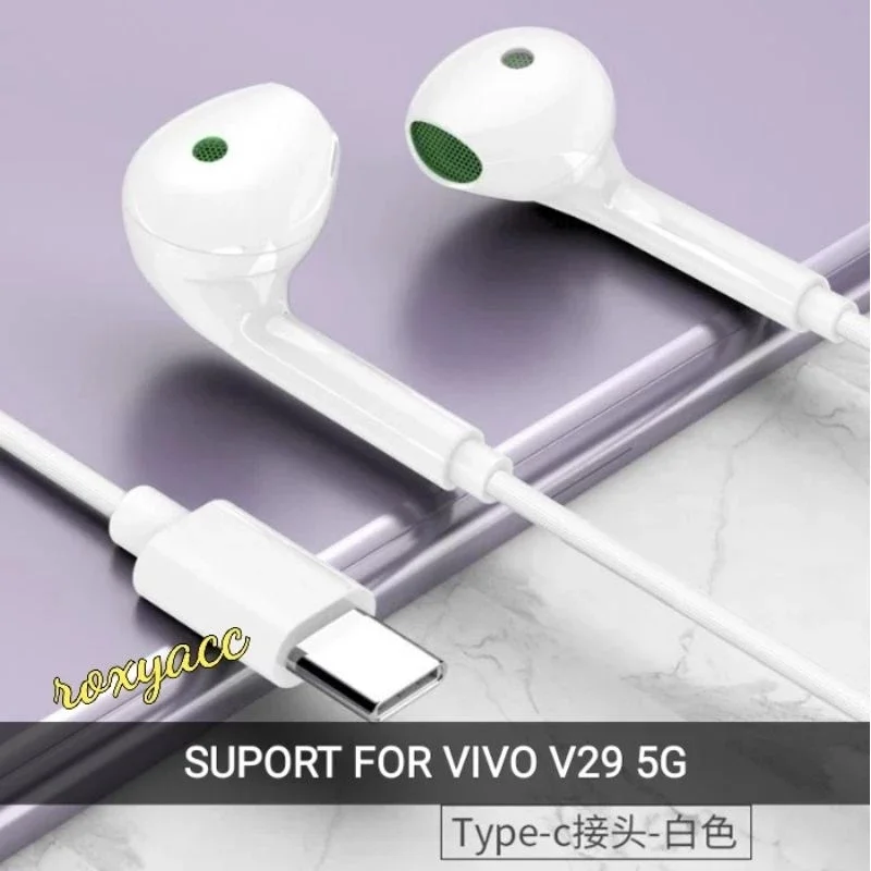 headset earphone Vivo v29 5G handsfree streo bass type C