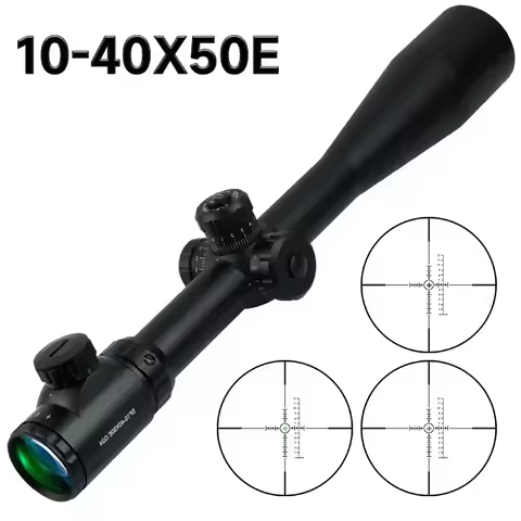 10-40X50 SFP Optic Sniper Riflescope Tactical Side Wheel Parallax Rifle Scope Adjustable Hunting Sig