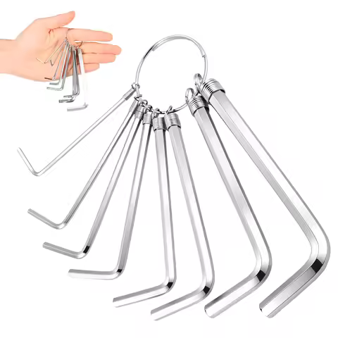 8/10PCS Hex Wrench Set 1.5-10mm Hexagon Allen Key Wrench Tools Set Professional 45 Steel L Wrench He