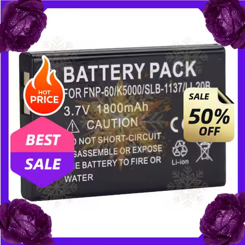 SWZY FNP60 1800mAh 3.7V for Pentax D-L12 NP-60 CNP-30 K5000 Li-20B Camera Batteries