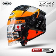 INK TERRA 2 DOUBLE VISOR MOTIF FREE 3D SPOILER - INK terra2 Helmet with SNI Motif Original