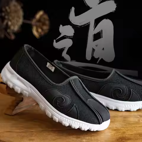 summer chinese style taoist priest kungfu shoes tai chi wu dang martial art sneaker antiskid men cas