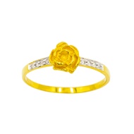 Happy jewelry Rose Ring Real Diamond Gold 37.5% ME704