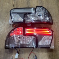1 set 4pc Smoke Proton Wira Tail Lamp LED Light Bar Lampu Hitam Belakang Wira Sedan Wira Aeroback LE