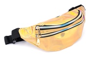 Holographic 80s 90S Rave Fashion Gold Fanny Pack for festival women, Girl Cute Fashion Waist Bag Bel