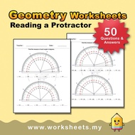 IGCSE Math: GEOMETRY- Reading Protractor 50 Q+A | IGCSE Maths | Maths for Kids (PDF)