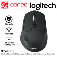 LOGITECH M720 TRIATHLON DUAL MODE WIRELESS MOUSE WITH BLUETOOTH + USB UNIFYING RECEIVER 8 BUTTONS LO