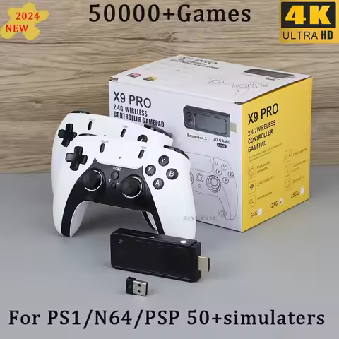 New X9 Pro Retro 4K 3D Game Stick TV HD Video Game Console 905X3 256G 50000 Games For PS1/PSP/SFC/N6