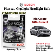 Untuk Kia Cerato K3~Sepasang 3400K 12V Bosch Plus 120 Gigalight H7 Mentol Lampu Depan Kereta (Kuning