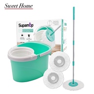 [SupaMop] Trendy S220 Hand Press Spin Mop Set 1 Year Warranty Free 2 Mop Heads