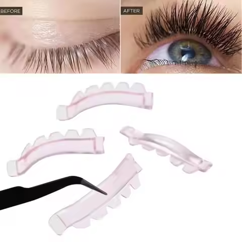 12Pcs/6size Lash Lift Pads, Jelly Lash Lift Rods Self Adhesive Silicone Pads C-Curl Eyelash Lifting 