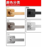 Black and White Bathroom Magnesium Alloy Kitchen Titanium Glass Door Lock Minimalist Frame Aluminum 