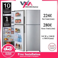 Sharp 280L Refrigerator 2 Door/Peti Ais 2 Pintu SJ285MSS Peti Sejuk/Fridge/冰箱
