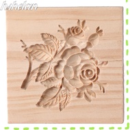 HSHELAA Cookie Stamp, Wood 3.54*3.54*0.98 Inch Rose Cookie Mold, Non-stick Wooden Mold Biscuit Press