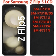 6.7" AMOLED For Samsung Z Flip 5 SM-F731B F731U LCD Display With Frame Touch Screen Digitizer Assemb