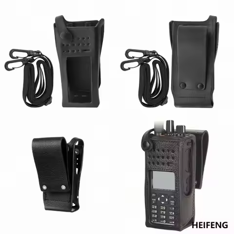 Motorola PMLN5840A Hard Leather Carry Case With 3 Swivel Belt Loop For Display Radio For PD4801E XPR