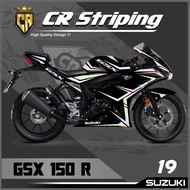 Cutting Sticker GSX 150 R - Motorcycle Accessories Sticker GSX 150 R Schotlite GSX Gold Hologram Var