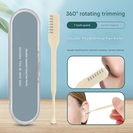 Nose Hair Cutter Trimmer Manual Nose Hair Knife Trimmer Stainless Blade Ear Spoon 360° Rotate Portab