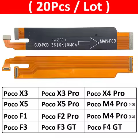 20Pcs, New For Xiaomi Mi Poco F1 F2 F3 F4 GT X5 X3 X4 M4 Pro 4G 5G Main Board Motherboard Connector 
