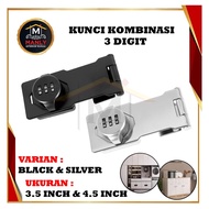 3-digit Combination Door Padlock Lock Wardrobe Door Padlock Lock Wardrobe Door