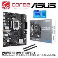 ASUS H610 PRIME H610M-F WIFI D4 DDR4 1700 MOTHERBOARD COMBO PROCEESOR INTEL I3- 12100 / I5- 12400 /1