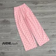 Quần Suông Nữ Kaki Giãn Nhe In Hoạ TiếtQuần Dài Cạp Chun Lưng Cao Hottrend JUDIE.Closet