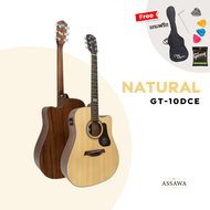 กีตาร์โปร่งไฟฟ้า 41 นิ้ว Mantic GT-10DCE ทรง Dreadnought Cut 41 นิ้ว ไม้สปรูซ/เชอร์รี่วู้ด[Top Solid