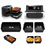 Acuan Silikon untuk Loyang Air Fryer Ninja Af500, Pelapik Bakul Air Fryer, Loyang Pembakar Ketuhar B