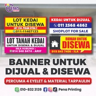 BANNER PROPERTY | BANNER PRINTING | BANNER FOR RENT AND SALE | BANNER UNTUK DISEWA |