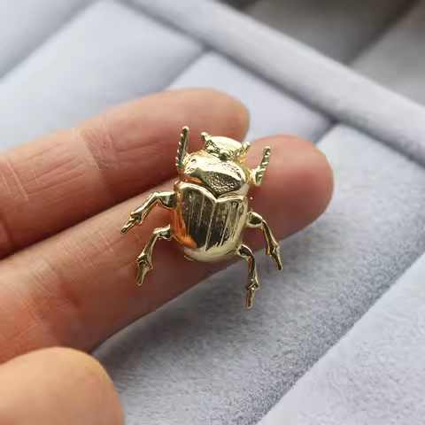 1Pc Vintage Cute Insect Beetle Brooch, Pins And Brooches For Women 5 Color of Fashion Jewelry Natura