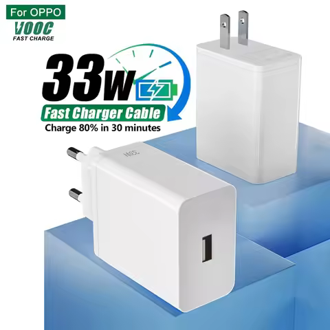 33W SuperVOOC USB Charger For OPPO Find X9 X8 Pro K13 Reno 12 Realme 15 OnePlus 13 13R Nord 5 Type C