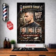 Barbershop Wall Hanging Poster Hair Cutting - Buzz Cut