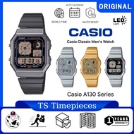 CASIO Vintage Digital Unisex A130 Series Watches A130WE-1 / A130WE-7 / A130WEG-9 / A130WEGG-1 A130WE