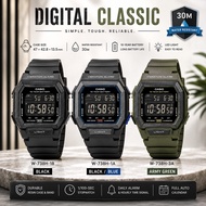 [Official Warranty] Casio Men's Watch W-738H-3A W-738H-1B W-738H 1A Resin Strap 42mm Water Resistant
