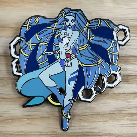 Final Fantasy X FFX Shiva enamel pin metal badge Animation Art Jewelry blue