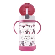 利其尔（Richell） 宝宝学饮水杯 儿童吸管杯 婴儿水杯  带手柄防漏喝水训练杯 透透杯吸管型-马戏团320ml