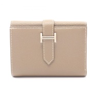 【二手】愛馬仕 HERMES 三折皮夾 Bearn Combination Etoupe Etoupe 其他 Bearn Combination Etoupe 女士二手 A